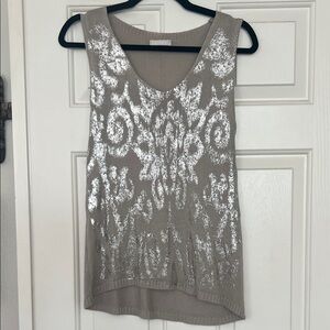 Silver and Gray Tank Sweater
